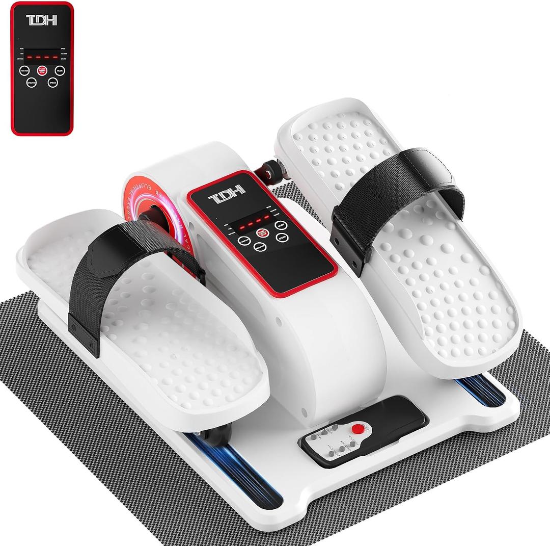 TDH Under Desk Elliptical Machine, Elliptical Leg Exerciser as Seen on TV for Senior with Remote Control
