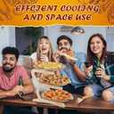 14 Pcs Wooden Pizza Pan Riser Stands Sets Tiered Tray Stand 13.8" L x 7.9" W x 12.6" H Tower Rack Serving Tray Holder Food Platter Display Rack for Dessert Cheese Restaurant Home