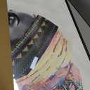 DRLWGTY Framed Wall Art, African Style Elegant Woman Canvas with Handmade Crystals and Gemstones, Large Modern Artwork Ready to Hang for Bedroom Living Room Decor, 36"L x 24"W