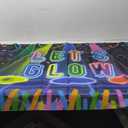 Boao Neon Glow Party Backdrop Fabric - Birthday Decorations, Themed Background, 5.7 x 4  Ft