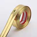 Trimold Multifunctional Wall Molding Trim & Corner Guards & Caulk Strip, Apply in Table Edge Door Frame Baseboard for Protection and Decoration, Shiny Gold, 16.4ft x 0.8in