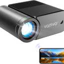 vamvo Portable Projector WiFi VideoProjector 1080P 200" Portable Movie Projector, Outdoor Projectors with Stylish streamlined Design, Compatible with phone/ Tablet/ Laptop/ TV Stick/ PS4 etc.