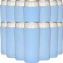 TahoeBay Slim Can Cooler Sleeves (50-Pack) Skinny Tall Cans 12 Oz Bulk Thin Seltzer Fit Sublimation Blanks for Vinyl Plain Blank Foam Beer Bottles Black White Assorted Solid Set (Placid Blue)