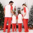 Christmas Pajamas for Family Matching Holiday PJ's Jammies Sets with Short Sleeve Tee and Pants Sleepwear Loungewear (XXL)