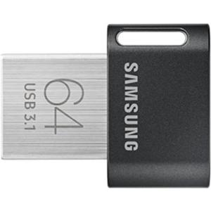 SAMSUNG MUF-64AB/AM FIT Plus 64GB - USB 3.1 Flash Drive, Black/Sliver