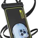 Waterproof Phone Pouch Floating, IP68 Waterproof Phone Case Dry Bag for iPhone 16 Pro Max 15 14 13 S25 - Beach Cruise Ship Travel Essentials - Underwater Screen Touchable, Up to 6.8'' Black