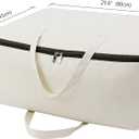 AMJ Set of 2, Storage Bags with 3-Side Zip Open & Handles, House Move or Winter Garment Storage in Wardrobe, Beige