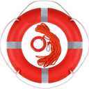Calvana 28 Inch Life Ring Buoy with Grab Rope, Marine Throw Ring Lifebuoy for Boat Dock Pool Waterfront Safety, Closed-Cell Polyurethane Foam Core, High-Strength Polyethylene Shell, Red