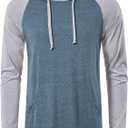 SIR7 Men's Gym Workout Active Long Sleeve Pullover Lightweight Hoodie Casual Hooded Sweatshirts (M)