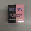NOVO OVO French Tip Solution Kit, Including One Muti-function UV Nail Glue (also can work as Builder Gel) 10 ml, One Premium Top Coat 10ml for Pre-designed False Nail Tips Easy to Use 30 days lasting