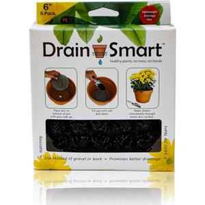 6 5-Pack Drainage Discs - Perfect for Indoor/Outdoor Potted Plants | Container Gardening | Planter Liners Minimize Root Rot | Made in The USA