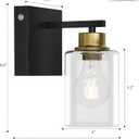 Battery Operated Wall Sconce Set of 2, Black & Gold Rechargeable Wall Lights with Timer Function, Easy Install Dimmable Wireless Wall Lamps for Living Room, Bedroom, Hallway, Entryway Decor 3000K