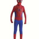 Spider-Man Themed Cosplay Jumpsuit Costume, Size 160