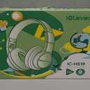 iClever Kids Headphones for School Travel, Safe Volume Limited, HD Mic Stereo Sound Over-Ear Girls Boys Headphones for Kid, FunShare Foldable 3.5mm Wired for iPad Computer, HS19 (Blue)