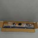 Curtain Rods for windows 32-48 inch, 5/8 inch Decorative Curtain Rod Set, Matte Black Splicing Heavy Duty Metal Curtain Rod with Brackets