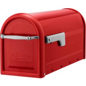 Architectural Mailboxes Chadwick Post Mount Mailbox, Red, Medium