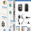 Veise Fingerprint Door Lock Set, Keyless Entry Door Lock, Front Handle Set, Electronic Keypad Deadbolt with Lever Handle, 2 Keys, Auto-Locking, One-time Codes, Easy to Install, Oil Rubbed Bronze