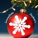 60PCS Christmas Transfer Stickers  20 Snowman Face for Crafts + 40 Snowflake Transfer Stickers for Ornaments, DIY Snowman Face Decals for Christmas Decorations1.5 * 1.5 in (White)