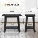 HDPS Waterproof Shower Bench for Inside Shower, Shower Stool, Black, Medium 19x10x18 Inch