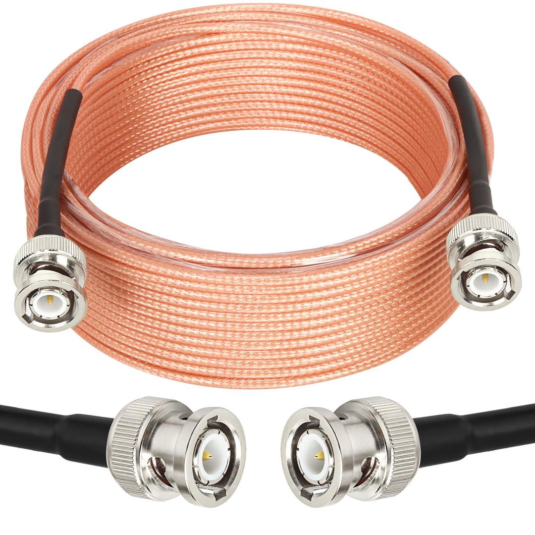 XRDS -RF BNC Cables 50FT, 50 Ohm BNC Male Cable RG316 Antenna Cable for Antenna Scanners Handheld Ham Radios etc.