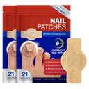 Nail Repair Patches 2 Pack, 21PCS Nail Care Kit for Weak & Cracked Nails, Nail Protector for Improving Appearance of Damaged & Discolored Nails