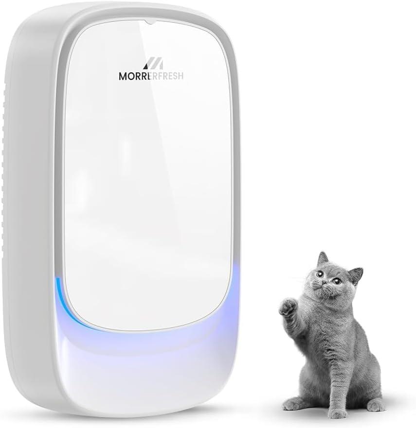 Cat Litter Deodorizer - Plug In Air Purifier for Litter Box, Pet Odor Eliminator for Strong Odors, Filterless Air Freshener for Pets, Kitchen, Bedroom, Small Room, Ozone Free & Quiet