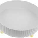 DOITOOL 1pc Rotating Storage Tray Jewelry Tray Snack Practical Sundries Organizer Decorative Bowl To Rotate (28X28CM, White)