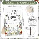 Maitys 100 Pcs Baby Shower Seed Packets Favors for Guests Baby in Bloom Wooden Sign Self Adhesive Envelopes Packet Storage Decor, No Seeds(Wildflowers)