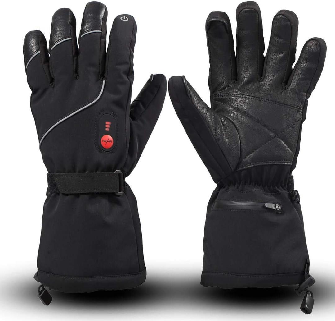 Heated Gloves, Unisex Rechargeable Battery Powered Electric Heating Glove for Winter Outdoor, Small