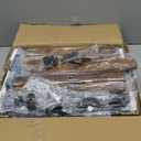 Furologee 5 Tier Bookshelf with Drawer, Tall Narrow Bookcase with Shelves, Wood and Metal Bookshelves Storage Organizer, Industrial Display Standing Shelf Unit for Bedroom, Living Room, Rustic Brown