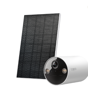 Tapo Solar-Powered Security Camera Kit, Wireless Battery Camera w/Solar Panel Base, Smart Person Detection, SD/Cloud Storage, Spotlight Color Night Vision, No Hub Needed, C402 Kit