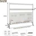 Clamp on Desk Organizer Shelf, Desk Extender with Pegboard, Gaming/Computer Desk Accessories with Shelf, Privacy Panel for Office, Clamp-on Desktop Shelving Syste (White, 31.5in/80cm)