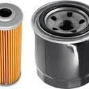 Oil Filter M806418 & Fuel Filter MIU804763 M801101 Kit Compatible with John Deere 1023E 1025R 1026R 2305 2320 755 855 Utility Tractors HPX-Diesel Gator X495 X595 X740 X744 X748 X750 Front Mower