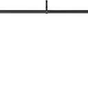 Black Bay Window Curtain Rods with Aluminum End Cap Finials and Brackets,Adjustable 32-86 Inch Center Rod for windows (20-82), 32-58 Inch Side Rods for windows (20-54),1 Inch Diameter