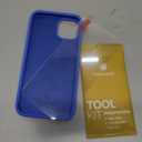 Miracase Designed for iPhone 13 Case, with Tempered Glass Screen Protector, [Soft Anti-Scratch Microfiber Lining], Shockproof Liquid Silicone Rubber Phone Case for 13 6.1 inch, Mediterranean Blue