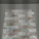 Art3d 10-Sheet Peel and Stick Backsplash Tile for Kitchen - 12”×12” Stick on Wall Tile for Kitchen Bathroom Countertop Living Room, Beige & White