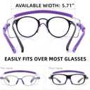 UKNOW Safety Goggles Over Glasses, Anti Fog Safety Glasses with Clear Wraparound Lens, ANSI Z87.1 Protective Eyewear