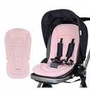 Baby Stroller Seat Liner - 2" Thick 3D Filled Cotton for Winter/ Spring Warmth, 4-Season Reversible Cushion, Spine Support Pad for Most Strollers (Pink)