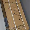 Vaunn Medical Pneumatic Adjustable Overbed Bedside Table with Wheels (Hospital and Home Use) (Black)