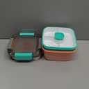 Freshmage Salad Lunch Containers To Go, 2 Pack 52-oz Bowls with 3 Compartments, Dressing Containers for Toppings, Snacks - Pink & Green