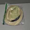 Straw Fedora Hat for Men Summer Short Brim Panama Hat Beach Casual