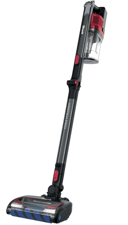 Shark Cordless Vertex Pro Lightweight Cordless Stick Vacuum with DuoClean PowerFins, HEPA Fitler, Anti-Allergen Complete Seal, LED Headlights, For Carpets & Hardfloors, Red, IZ662H