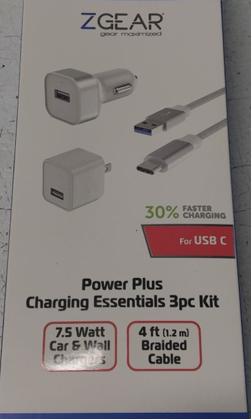ZGear Power Plus Charging Essentials 3 Pc Kit 7.5Watt 4Ft ZGear Power Plus Charging Essentials 3 Pc Kit 7.5Watt 4Ft