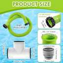 3 Pack 1.5''x59'' 29060e Flexible Pool Filter Pump Hose Kit for Above Ground Pool, with 1.5'' 3-way Connector, 3 4560 Conversion Adapters 40mm to 1.5'' for Sand Filter Saltwater(Green)