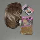 SEVENCOLORS Short Pixie Cut Wigs for White Women Blonde Mixed Light Pink Short Wigs with Bangs Layered Synthetic Hair Wigs Natural Looking