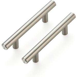 20 Pack Cabinet Handles with 3 Inch (76mm) Hole Center Brushed Nickel Cabinet Pulls Stainless Steel Drawer Pulls, Kitchen Knobs for Dresser Drawer, 5 Inch Overall Length