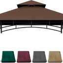 Grill Gazebo Replacement Cover 5x8 Ft Canopy Top Compatible with Grill Gazebo Frame Model L-GG001PST-F,L-GG001PST-H,L-GG001PST-F2, (Brown)