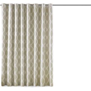 Sun Smart Blakesly Blackout Curtains Patio Window, Ikat Print, Grommet Top Living Room Decor, Living Room Decor, Thermal Insulated Light Blocking Drape for Bedroom and Apartments, 100" x 84", Taupe (100"W x 84"L (Pack of 1))