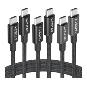 Kobilar USB C to USB C Cable,60W 3A Fast Charging USB C Charger Cable 3 Pack(3.3+5+6.6ft),Type C to Type C Cable for iPhone15/15Pro/16Plus/16ProMax/ipad Air 4/iPad Pro2022/Samsung S23