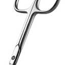 BEZOX Curved Cuticle Scissors - Precision Manicure Scissor Nail Cuticle Trimmer, Professional Stainless Steel Nail Scissors for Cuticle Care, Cuticle Cutter Small Scissors for Women - Silver